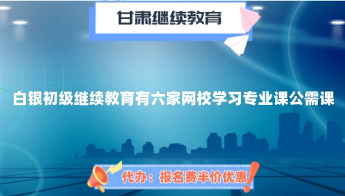參加2024年白銀初級(jí)會(huì)計(jì)證繼續(xù)教育有六家網(wǎng)校學(xué)習(xí)專業(yè)課公需課 參加2024年白銀初級(jí)會(huì)計(jì)證繼續(xù)教育有六家網(wǎng)校學(xué)習(xí)專業(yè)課公需課
